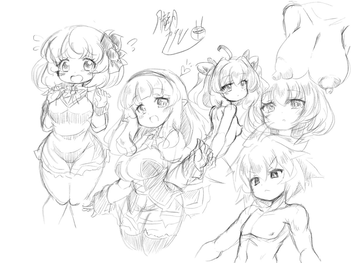 Apple Pencilのペン先を金属のやつに変えたので練習らくがき
斜めにするとすぐ太くなるから慣れるのが大変 