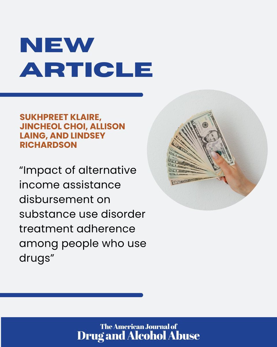 New research finds that altering income assistance schedules doesn't harm substance use disorder treatment adherence—opening the door to safer payment models without disrupting care. Read the full study: tandfonline.com/doi/full/10.10…