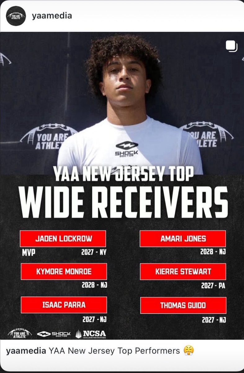 Blessed!! <a href="/youareathlete/">You Are Athlete</a> <a href="/RoadToHouston/">All-American Showcase</a> <a href="/nextlvlculture/">Next Level Culture</a> <a href="/ethan_jeros/">Ethan Jeros</a> <a href="/MendhamFootball/">Mendham Football</a> <a href="/CoachDrixNCSA/">Coach Driscoll (NCSA Football Recruiting Coach)</a> <a href="/ncsa/">NCSA College Recruiting</a> <a href="/PrepRedzoneNJ/">Prep Redzone New Jersey</a> <a href="/KinslerLatish/">Latish Kinsler</a> <a href="/RivalsFriedman/">Adam Friedman</a> <a href="/WillVapreps/">Will Vapreps Garlick</a>