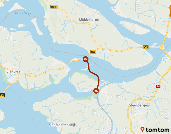 ANWBverkeer's tweet photo. De #Krammerbrug in de #N257 staat in storing, de weg is nu in beide richtingen DICHT. https://t.co/bO0qA2Y1md