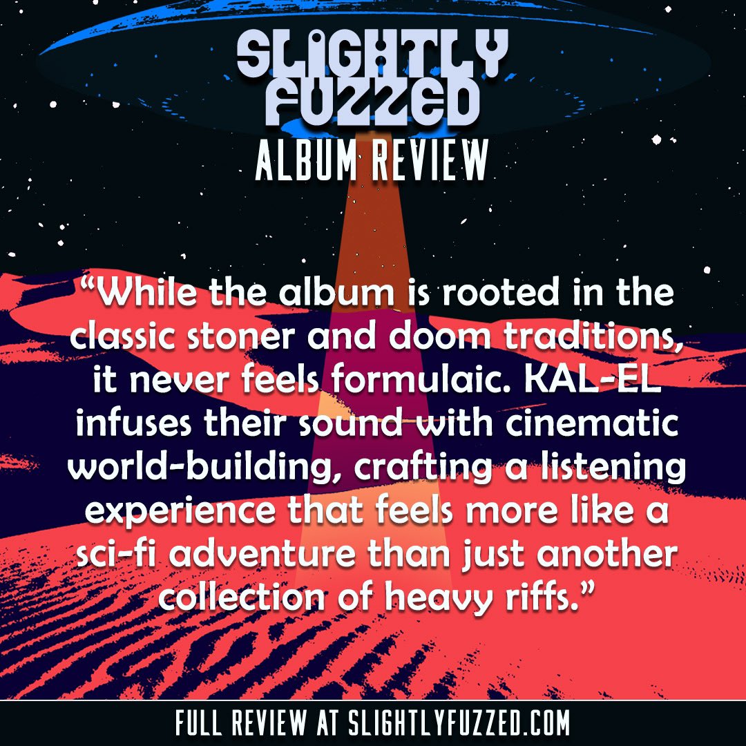 Check out the review up on Slightly Fuzzed on the brand new Kal-El album Astral Voyager Vol. 1 out this Friday! slightlyfuzzed.com/album-review-k…

#astralvoyager #kalel #slightlyfuzzed #stonerrock #doom #fuzz #spacerock #doomrock #rock #newmusic