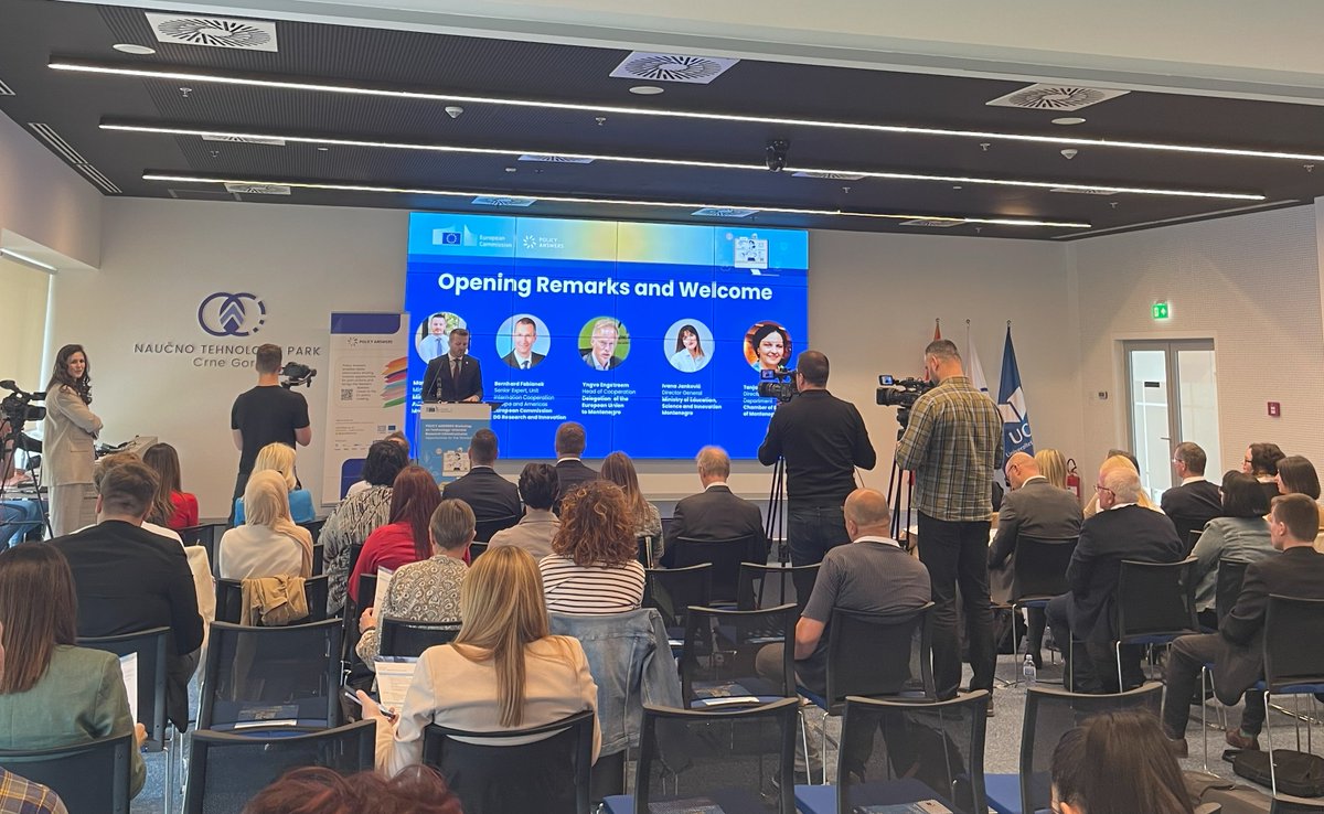 Just started in Podgorica!

The POLICY ANSWERS Workshop on Technology-Oriented Research Infrastructures: Opportunities for the Western Balkans is now underway!

🎥 Watch the live stream here ➡️ youtube.com/live/vU9w5AHlX…