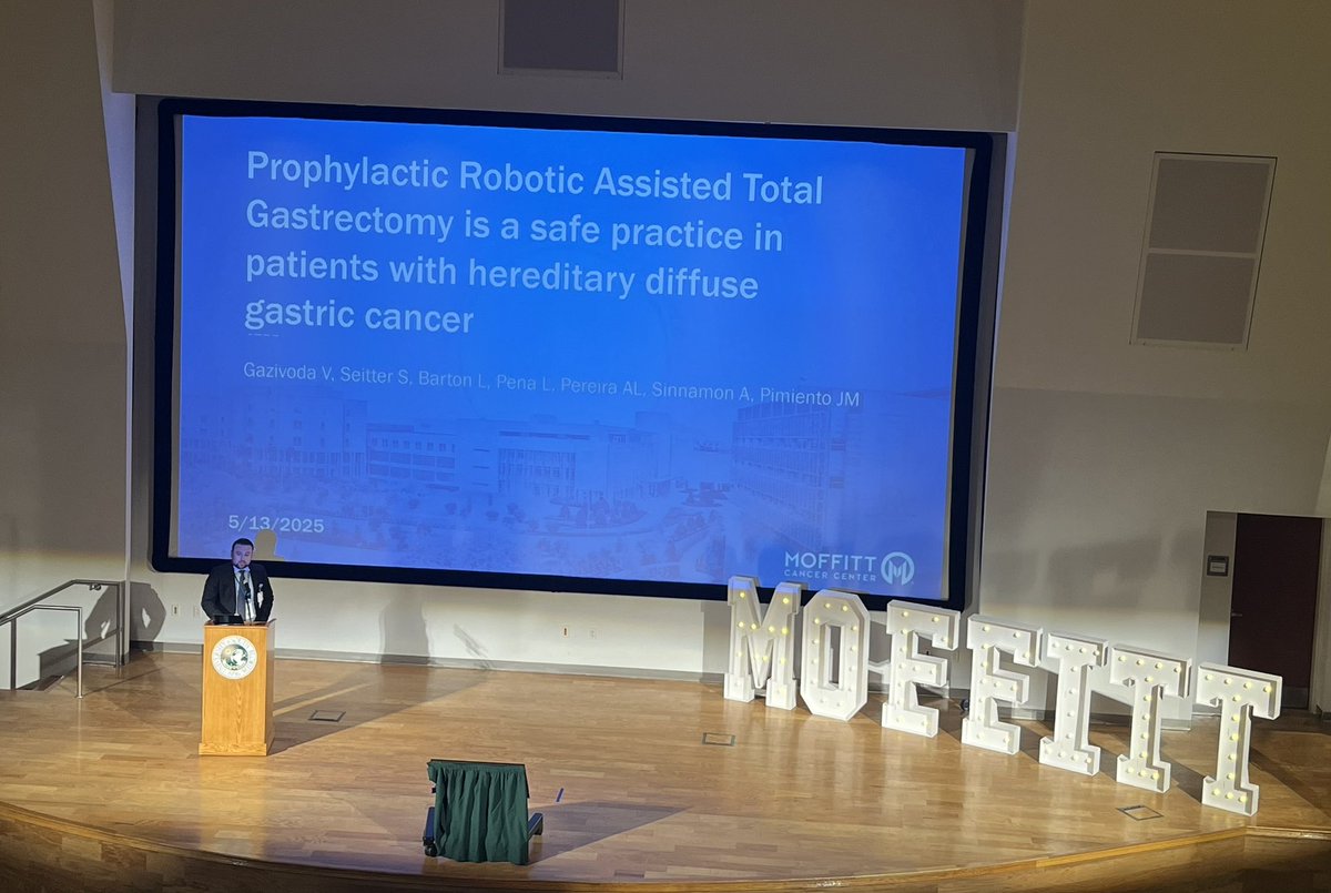 Samantha Seitter (@drseitter) on Twitter photo Great talk here at the #MoffittCancerSymposium by my co-fellow Dr Gazivoda discussing our experience with robotic-assisted prophylactic total gastrectomy for patients with CDH1 mutations <a href="/MoffittNews/">Moffitt Cancer Center</a> Great talk here at the #MoffittCancerSymposium by my co-fellow Dr Gazivoda discussing our experience with robotic-assisted prophylactic total gastrectomy for patients with CDH1 mutations <a href="/MoffittNews/">Moffitt Cancer Center</a>