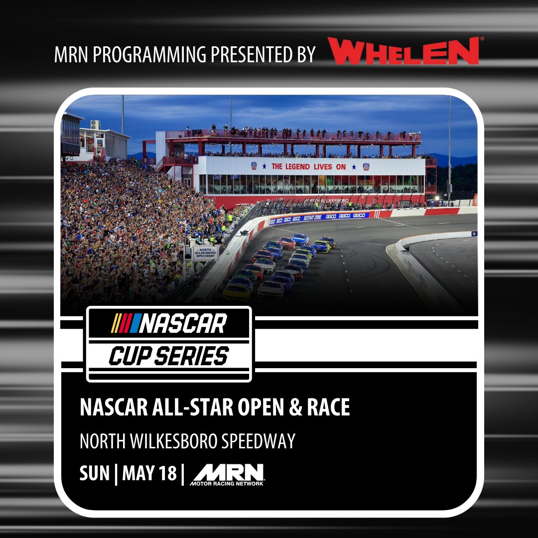 Motor Racing Network (@mrnradio) on Twitter photo ๐คฉ It's All-Star Race Time! ๐คฉ
๐ป bit.ly/2MfJ5XI
๐ป bit.ly/MRNbroadcast
๐ฑ nas.cr/2qeyRNK
๐ง <a href="/REradioz/">Racing Electronics</a> Scanner - 454.2000
๐ <a href="/SiriusXMNASCAR/">SiriusXM NASCAR Radio (Ch. 90)</a> - Channel 90
Programming presented by <a href="/WhelenMTRS/">Whelen Motorsports</a> and <a href="/WhelenEng/">Whelen Engineering</a>.
#AskMRN | #AllStarRace | #NASCAR ๐คฉ It's All-Star Race Time! ๐คฉ
๐ป bit.ly/2MfJ5XI
๐ป bit.ly/MRNbroadcast
๐ฑ nas.cr/2qeyRNK
๐ง <a href="/REradioz/">Racing Electronics</a> Scanner - 454.2000
๐ <a href="/SiriusXMNASCAR/">SiriusXM NASCAR Radio (Ch. 90)</a> - Channel 90
Programming presented by <a href="/WhelenMTRS/">Whelen Motorsports</a> and <a href="/WhelenEng/">Whelen Engineering</a>.
#AskMRN | #AllStarRace | #NASCAR