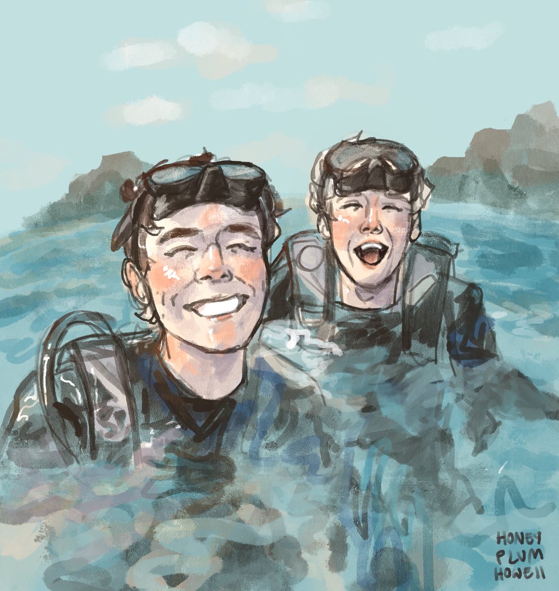 pimberrry's tweet image. water rats 🐀💙
#phanart