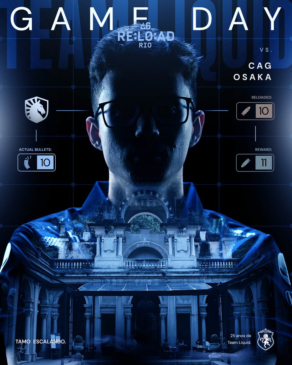 VALENDO A VIDA NO RELOAD 🔥

🔵 TEAM LIQUID vs CAG OSAKA
⏰ 12:00

Hoje mais do que nunca: #VAMOSLIQUID