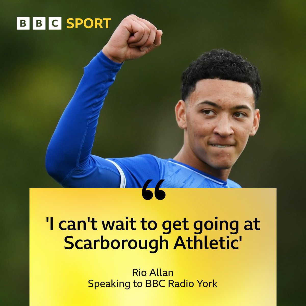 🗣️ 'I can't wait to get going at Scarborough Athletic'

⚽️ Scarborough Athletic's new signing Rio Allan speaks to <a href="/BBCYork/">BBC York</a> after joining the club for the 2025-26 season. #safcLive 

Listen➡️bbc.co.uk/sounds/play/p0…