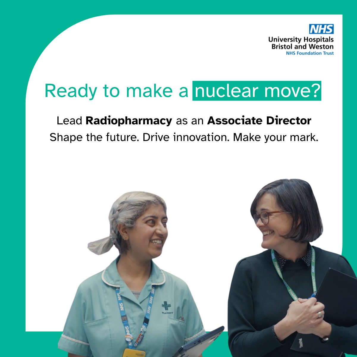 We’re hiring an Associate Director of Pharmacy!

This is a rare opportunity to take the lead in a clinical service at the cutting edge of nuclear medicine and radiopharmaceuticals. 

Apply today is you're ready to lead Radiopharmacy: jobs.uhbristol.nhs.uk/job/v7190916

#PharmacyLeadership