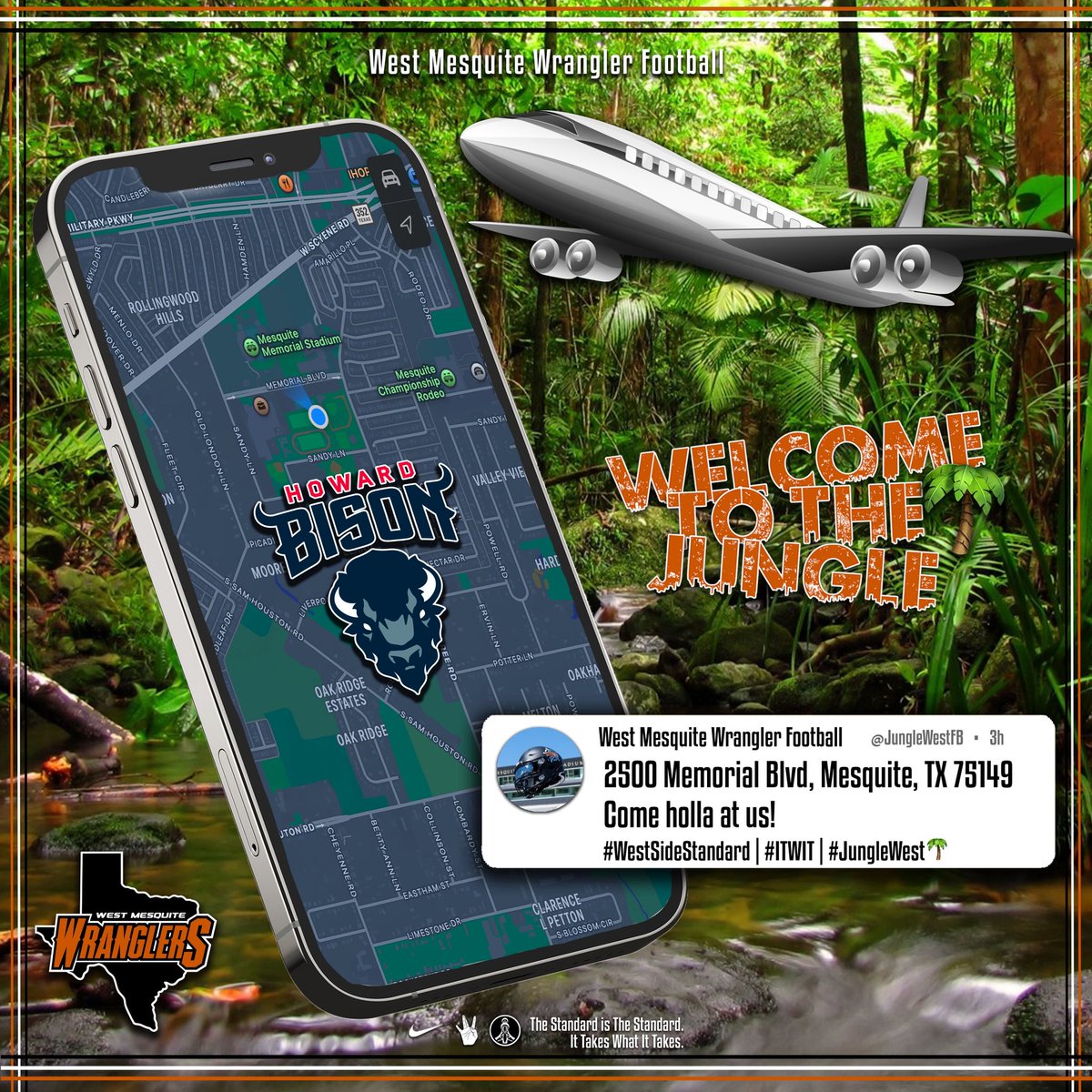 West Mesquite Wrangler Football (@junglewestfb) on Twitter photo 📲 S/O to <a href="/coleman5elijah/">Coach Elijah Coleman</a> and <a href="/HUBISONFOOTBALL/">HOWARD FOOTBALL</a> for coming thru The Jungle! 📲
#RecruitTheJungle🌴 | #ITWIT 📲 S/O to <a href="/coleman5elijah/">Coach Elijah Coleman</a> and <a href="/HUBISONFOOTBALL/">HOWARD FOOTBALL</a> for coming thru The Jungle! 📲
#RecruitTheJungle🌴 | #ITWIT