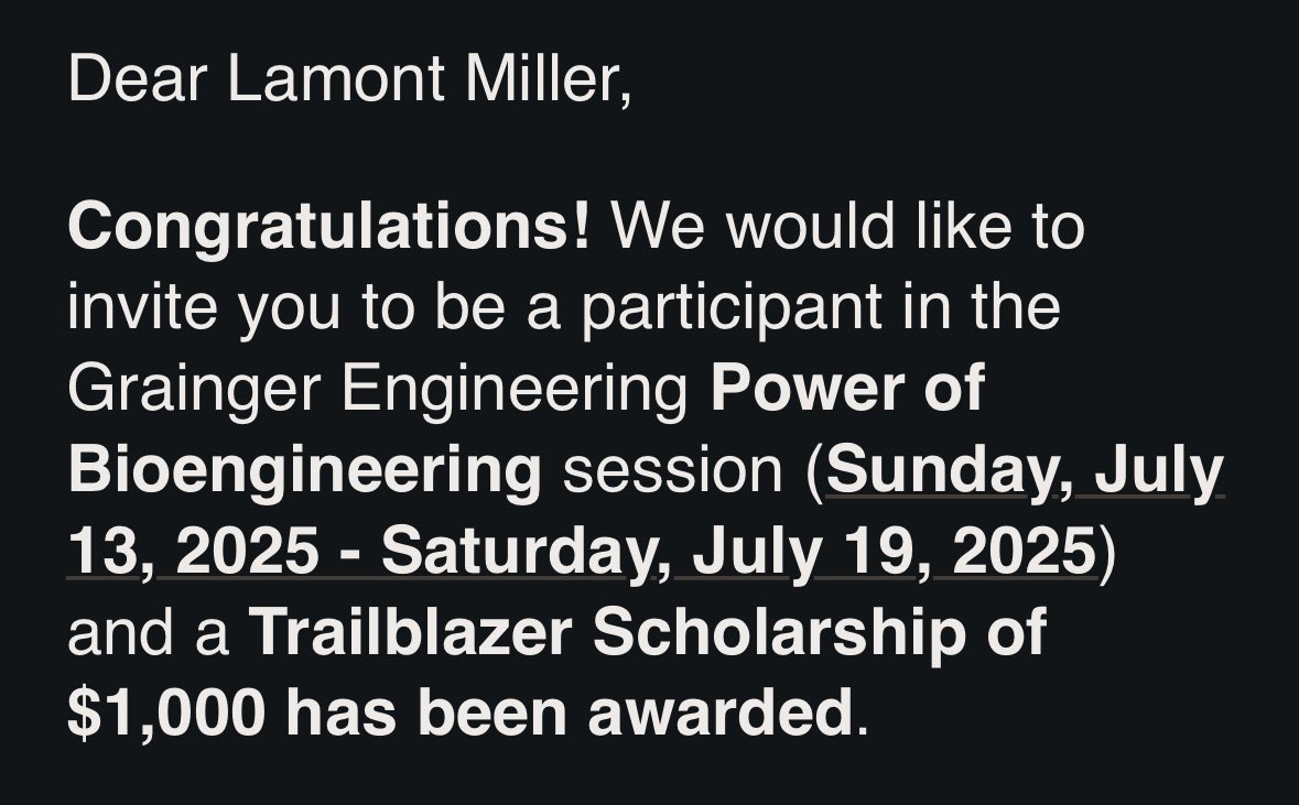 Excited to share that I’ve been accepted into two amazing programs this summer, where I’ll be spending a week on campus at both DePaul University and the University of Illinois! Grateful for the opportunity to grow, learn, and explore my passion for engineering.
