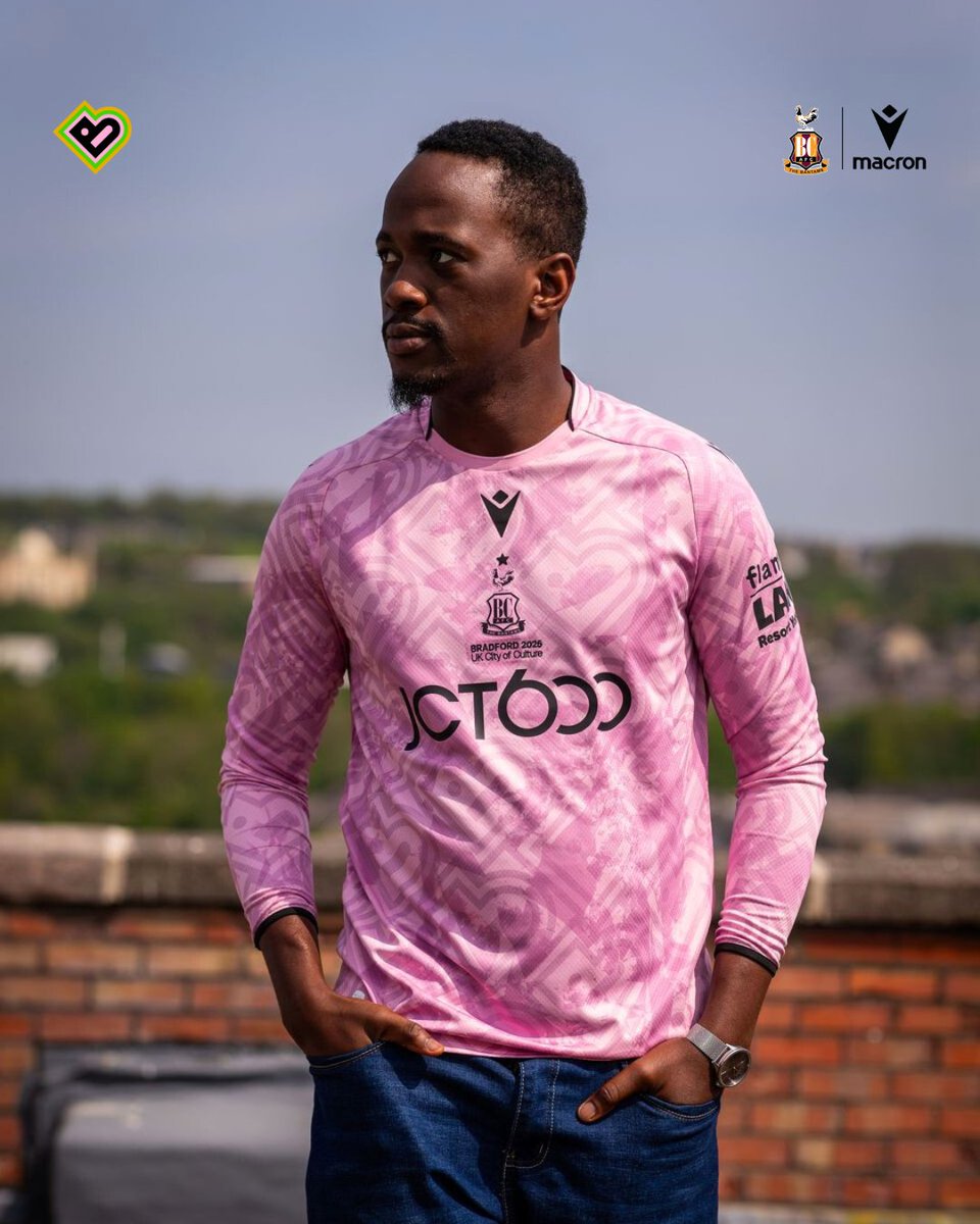2025/26 Bradford City AFC Alternative Kit - a striking pink look representing the bold and unique nature of proud Bradfordians. 

The strip can be purchased online and from the Bradford City Store on South Parade.

#BCAFC #Bradford2025