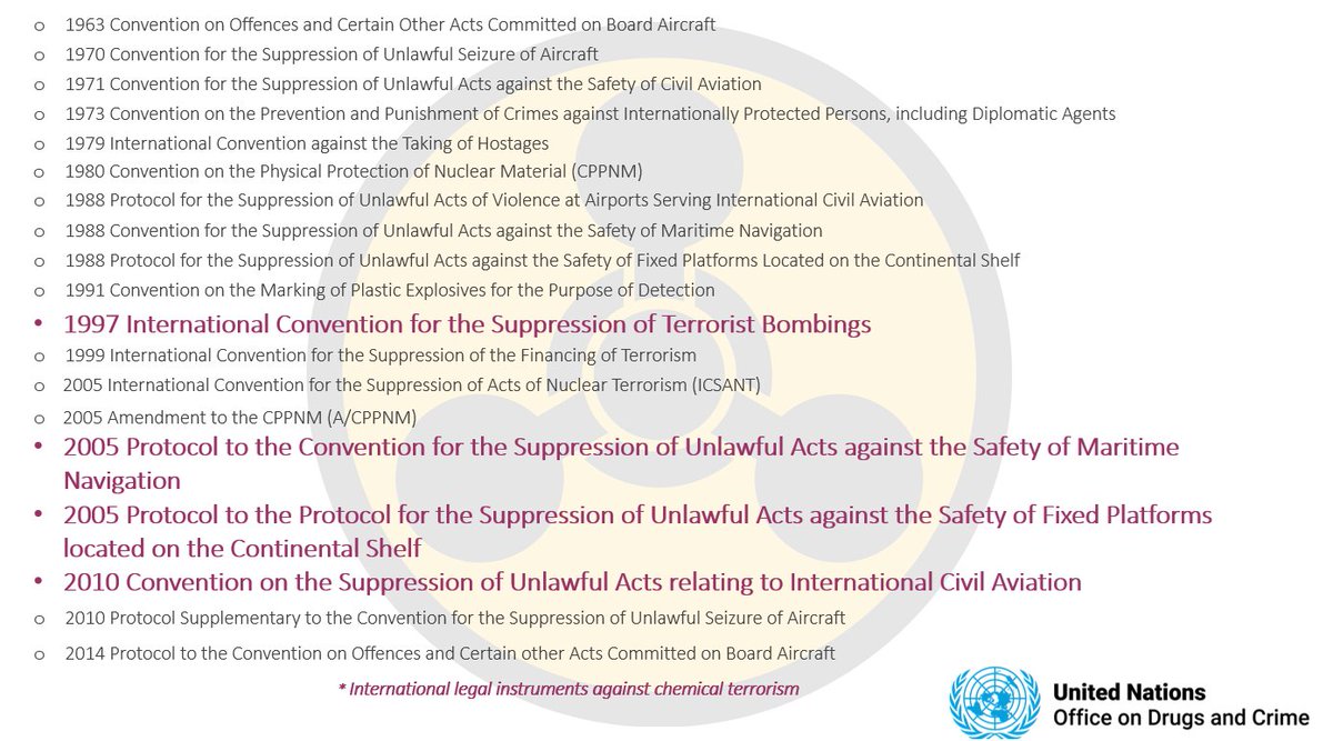 Artem Lazarev (@al_azarev) on Twitter photo Robust and sustainable legal frameworks are essential to counter #chemicalterrorism. Pleased to discuss at <a href="/OPCW/">OPCW</a>’s Training Workshop on Preventing Illicit Transfers of Chemicals how <a href="/UNODC/">UN Office on Drugs & Crime</a>’s #CBRN Terrorism Prevention Programme helps States prevent and suppress it.
#UNODC_CBRN Robust and sustainable legal frameworks are essential to counter #chemicalterrorism. Pleased to discuss at <a href="/OPCW/">OPCW</a>’s Training Workshop on Preventing Illicit Transfers of Chemicals how <a href="/UNODC/">UN Office on Drugs & Crime</a>’s #CBRN Terrorism Prevention Programme helps States prevent and suppress it.
#UNODC_CBRN