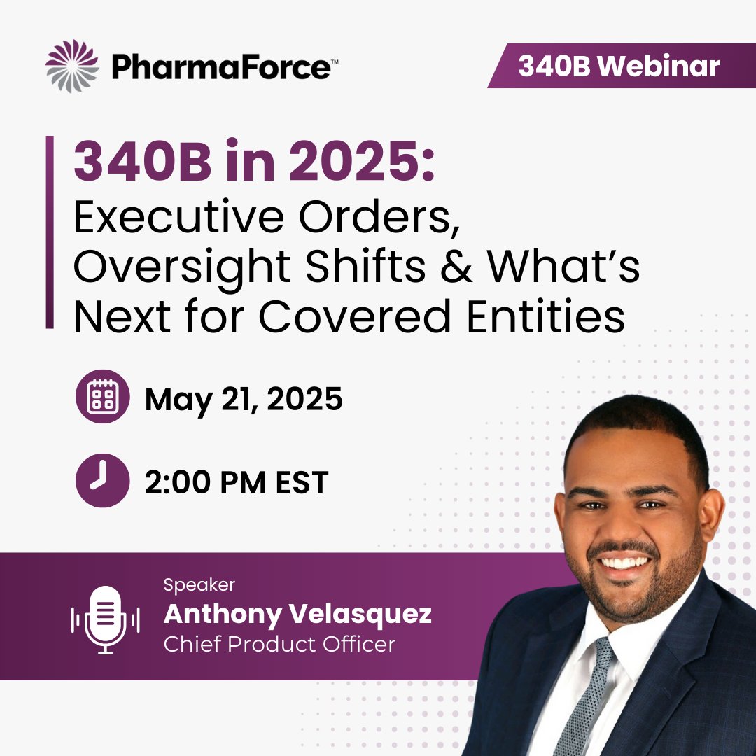 ThePharmaForce's tweet image. Big changes may be coming to #340B. Join our May webinar to unpack recent executive orders, potential CMS oversight, and what it means for covered entities.

Register now: hubs.la/Q03mcLKb0
#340Bprogram #healthcarepolicy #drugpricing