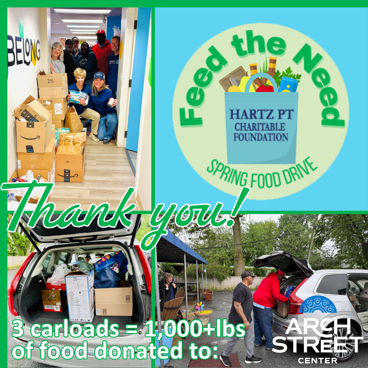 🌧️ 1,000 lbs of food delivered in the rain!
Our April #FeedTheNeed drive wrapped with a big delivery to Arch Street Center.
Rain didn’t stop us—and your donations made it all possible. 💪❤️
#HARTZCares #CommunityStrong #RainOrShine #LancasterPA