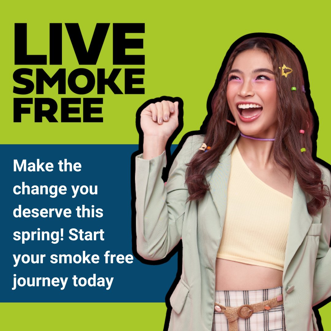 Make the change you deserve this spring! 🙋‍♀️

Getting support from your local stop smoking service gives you the best chance of quitting smoking successfully

Quit for good with local support, that's proven to be effective 🫱🏻‍🫲🏾

Find out how below:
smokefreecw.co.uk