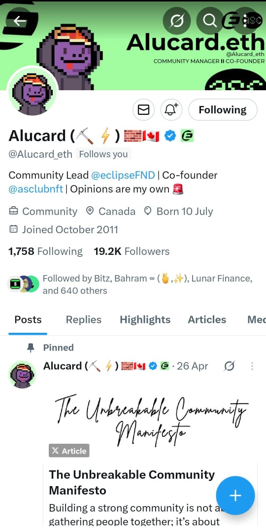 defichess's tweet image. 640 mutual followers with @Alucard_eth all thanks to @EclipseFND 
This isn’t just a number. It’s a sign of how strong and connected the Ecommunity really is.
Grateful for every single one of you. Let’s keep building, together.
#EclipseFND