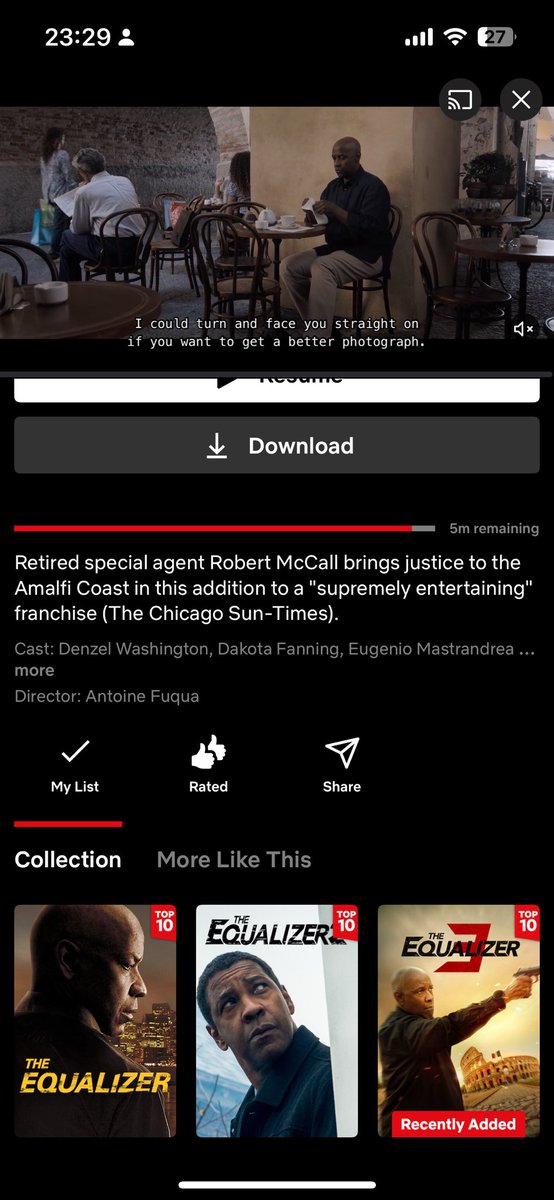 Kazuta199204's tweet image. 大好きなイコライザーシリーズの最新作、『Equalizer 3』がNetflixで配信スタートしてました！

普段は心優しい元CIAの男が、困った人を悪人から救うため静かに正義を貫く姿が渋くて優しくてカッコいいです！

1作目・2作目も最高です、全部通して観てほしい！！…