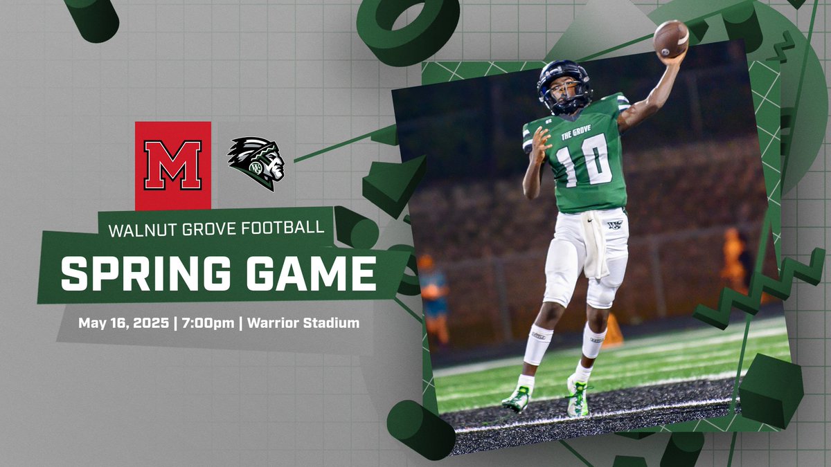 Walnut Grove Football (@wgwarriorfb) on Twitter photo Spring Game vs Morgan Co.
Tickets can be purchased on GoFan Spring Game vs Morgan Co.
Tickets can be purchased on GoFan