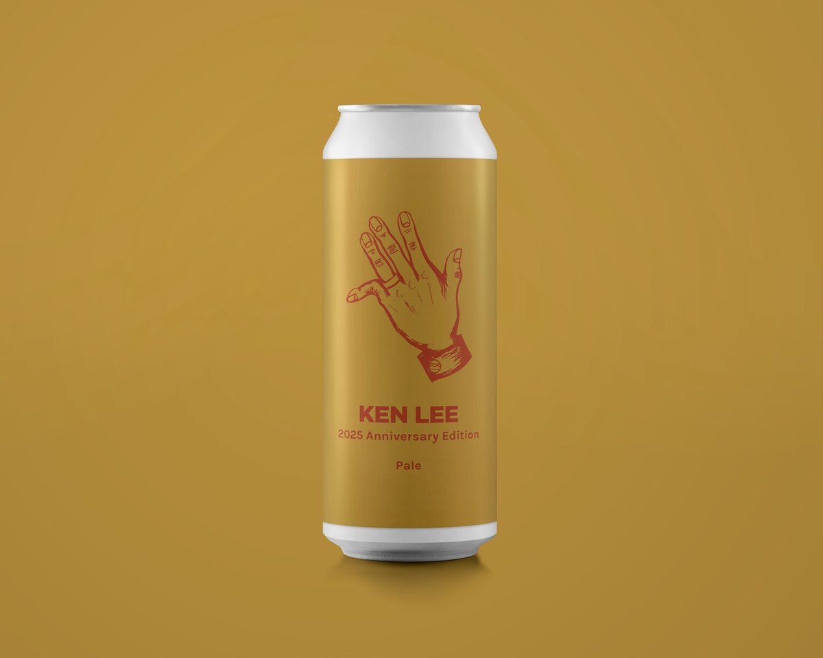 KEN LEE 2025 Anniversary Edition

Pale, 5.6%

More body, a rounder mouthfeel, balanced hop bite, malt sweetness, for a softer, more chinnable version. Bigger, bolder &amp; more fruit forward than ever.

Happy Birthday Ken! 🎈

Live 14/5 at 2pm, mailing list: t.ly/dOEdz