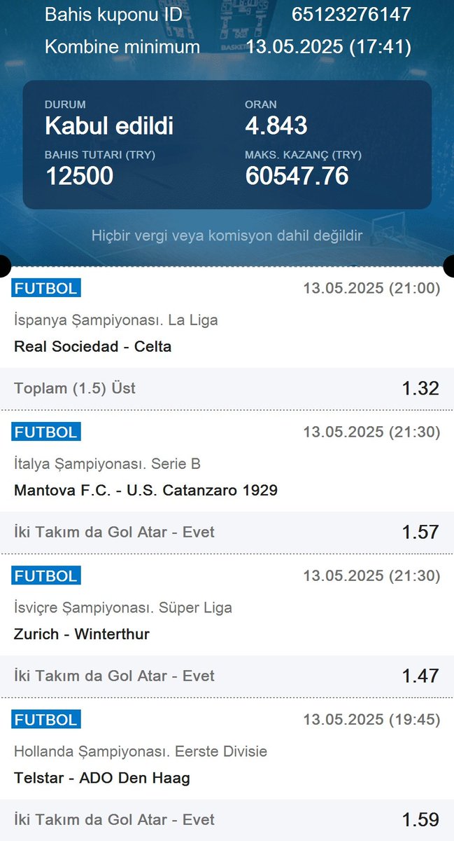 Günün Takiplik Kuponu🔥

+60K Veriyor destek olanlar arasından 10K'yı dağıtırız..

Rt,yorum ve beğeni atmayı unutmayalım.

Bol Şanslar ❤️