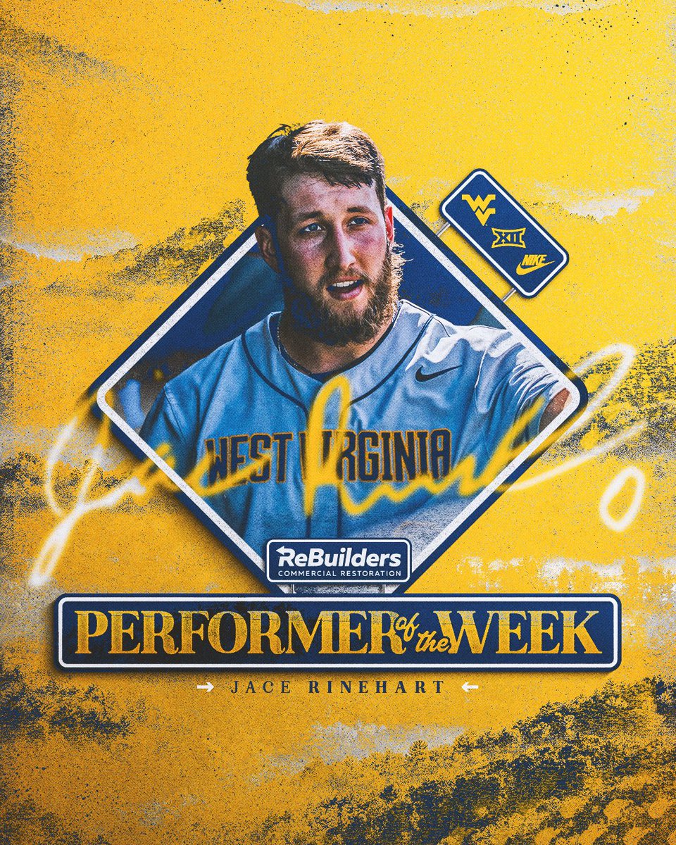WVU Baseball (@wvubaseball) on Twitter photo The <a href="/ReBuilders247/">ReBuilders Commercial Restoration</a> Performer of the Week: 𝐉𝐚𝐜𝐞 𝐑𝐢𝐧𝐞𝐡𝐚𝐫𝐭
The senior had a big week at the plate, including picking up his 50th RBI of the season!
#HailWV The <a href="/ReBuilders247/">ReBuilders Commercial Restoration</a> Performer of the Week: 𝐉𝐚𝐜𝐞 𝐑𝐢𝐧𝐞𝐡𝐚𝐫𝐭
The senior had a big week at the plate, including picking up his 50th RBI of the season!
#HailWV