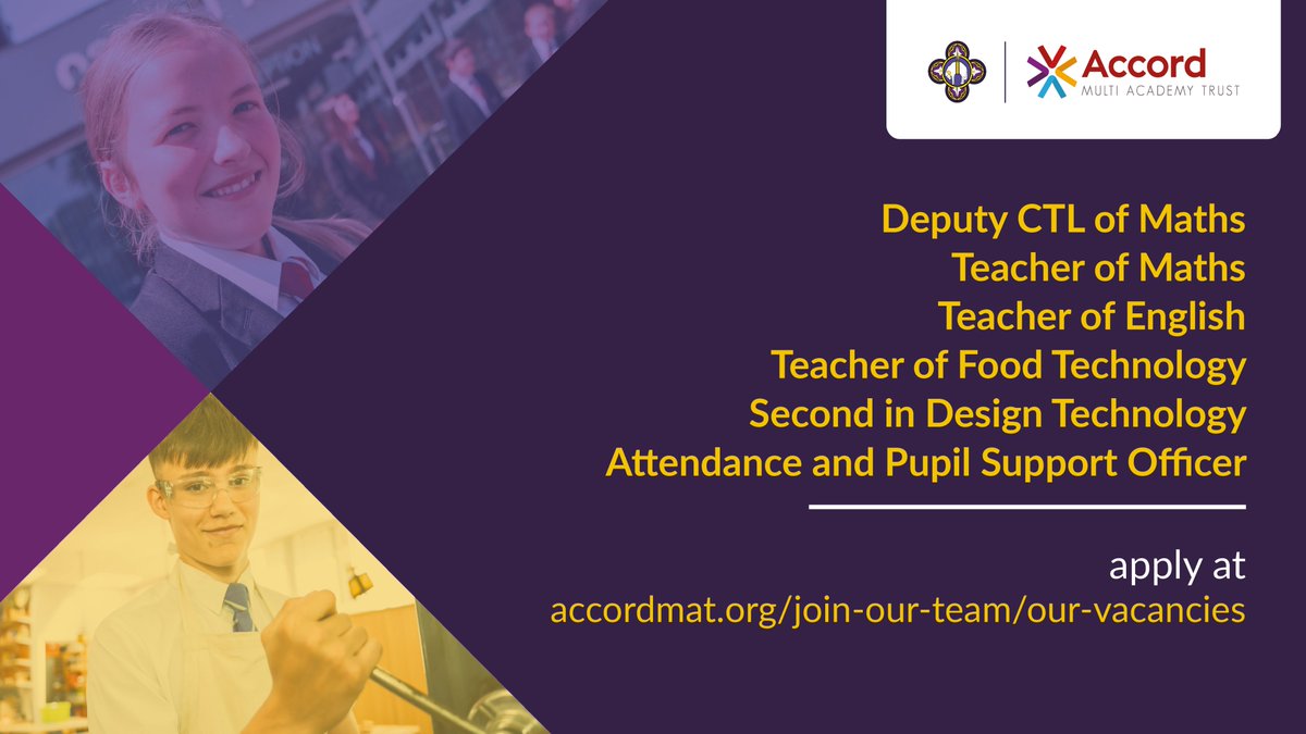 Applications close soon! We are looking for enthusiastic candidates who want to help young people achieve their best. We offer a supportive work environment, generous pension scheme and a suite of local and national benefits, among other perks. Read more: bit.ly/4iHeLmx.