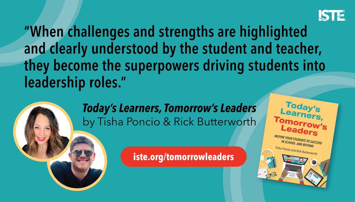 ISTEofficial's tweet image. 🚨 New Book Alert!
Today’s Learners, Tomorrow’s Leaders by @r1ck11 and @TishaPoncio helps educators build student voice, leadership & entrepreneurship into daily learning.
➡️ Risk-taking
➡️ Digital portfolios
➡️ Design thinking & more
📘 hubs.ly/Q03mcR7f0
#EdLeadership