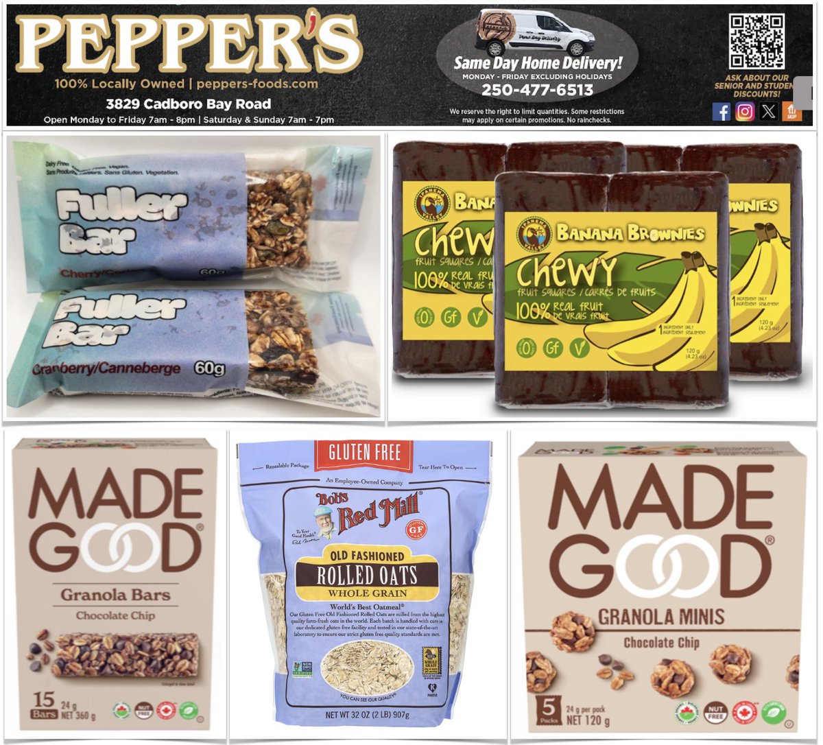 The Celiac Scene (@theceliacscene) on Twitter photo 🥳 New <a href="/PeppersFoods/">Pepper's Foods</a>! Fuller Bars & Ipanema Banana Brownies!
🥳 You’ll love the back story behind these 2 new brands! bit.ly/PeppersGFFlyer
🥇 Best of the City Nominations are under way! Think of Pepper’s for Best Gluten-Free Selections! See vicnews.secondstreetapp.com/Best-of-the-Ci…
#glutenfree 🥳 New <a href="/PeppersFoods/">Pepper's Foods</a>! Fuller Bars & Ipanema Banana Brownies!
🥳 You’ll love the back story behind these 2 new brands! bit.ly/PeppersGFFlyer
🥇 Best of the City Nominations are under way! Think of Pepper’s for Best Gluten-Free Selections! See vicnews.secondstreetapp.com/Best-of-the-Ci…
#glutenfree