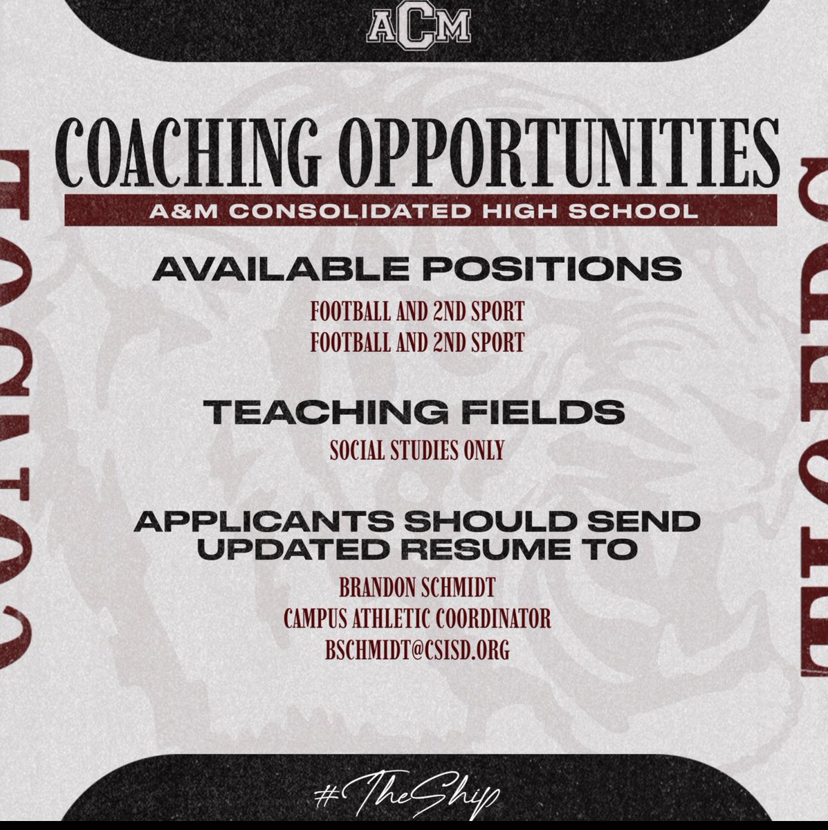 22-5 over the last 2 seasons.  Great kids, staff, school, and community.  Passionate, energetic, and kids first. #DYJ <a href="/THSCAcoaches/">THSCA</a> <a href="/uiltexas/">Texas UIL</a> <a href="/dctf/">Dave Campbell's Texas Football — TexasFootball.com</a>