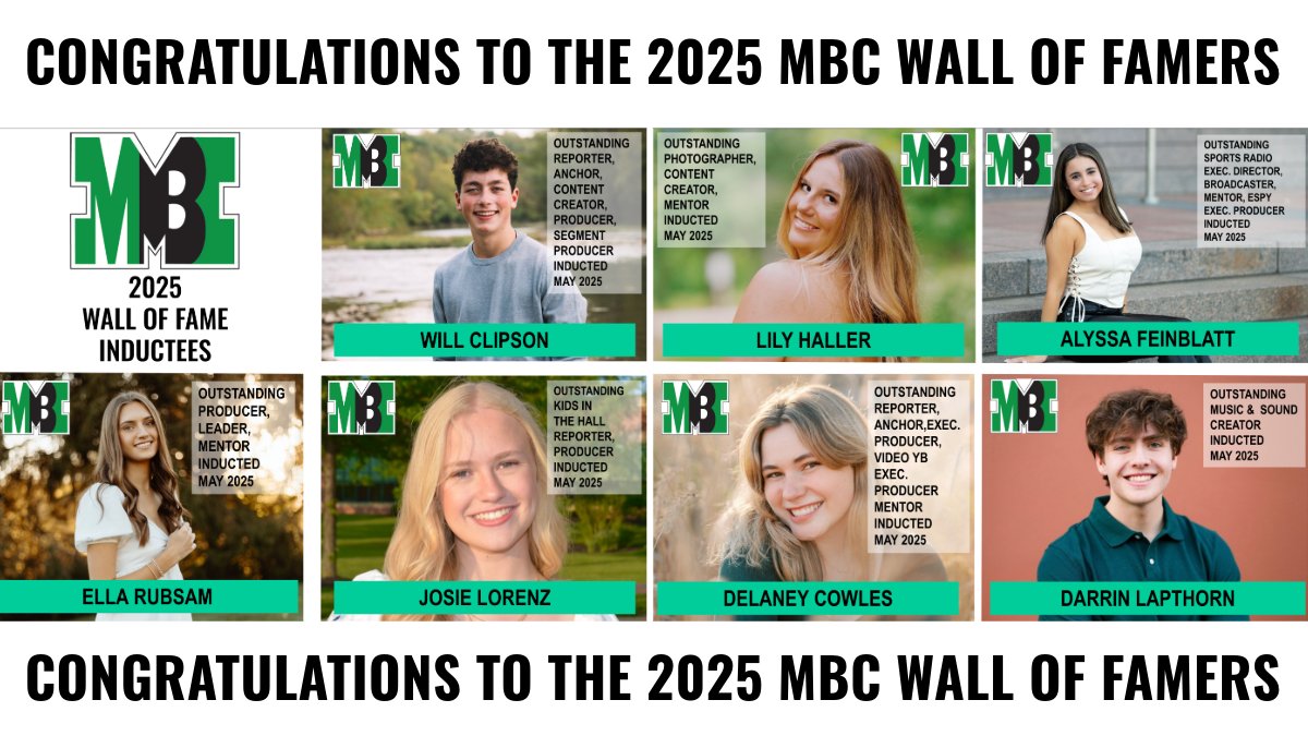 Congratulations to the Wall of Famers as selected by their classmates. A great group of students who walk out leaving it better than they found it. Well done. Legacy Leavers.