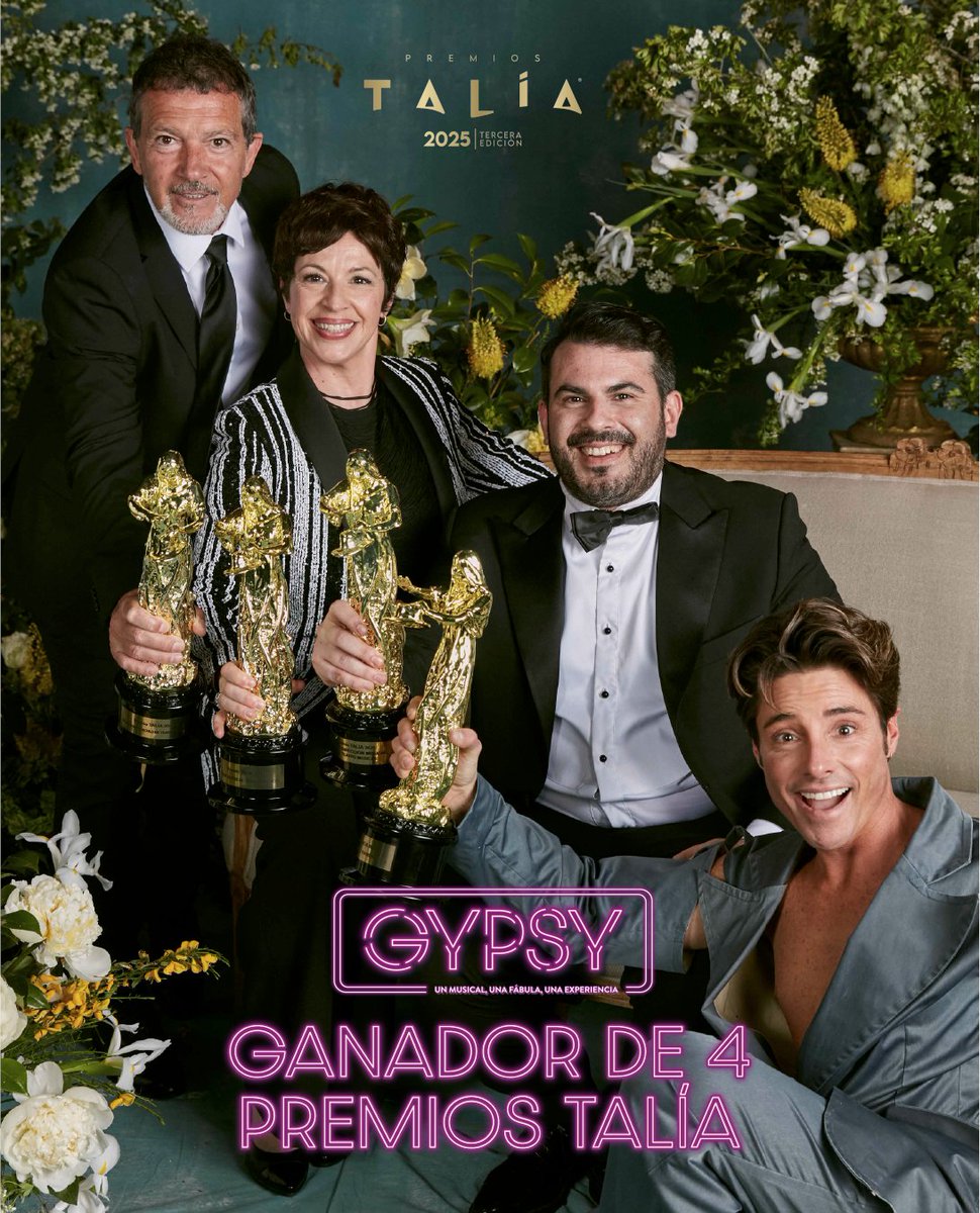 Gypsy, el musical dirigido por Antonio Banderas y producido por el Teatro del Soho CaixaBank, arrasa con 4 galardones en los Talía 2025 ✨🎭

<a href="/antoniobanderas/">Antonio Banderas</a>
