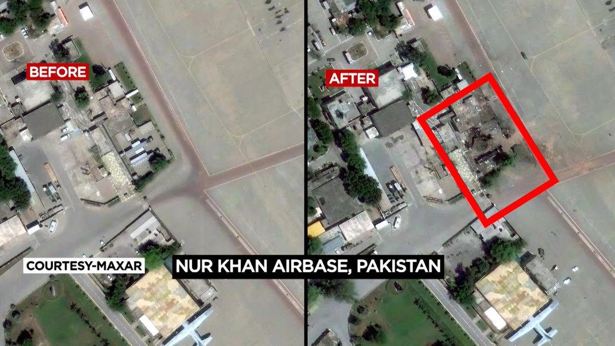 sardesairajdeep's tweet image. These high res satellite images clearly show the damage done to Pakistan air bases by Indian air power.. by contrast, Pakistan’s ‘evidence’ of destruction in India involve killing innocent civilians in border villages. The contrast is striking.