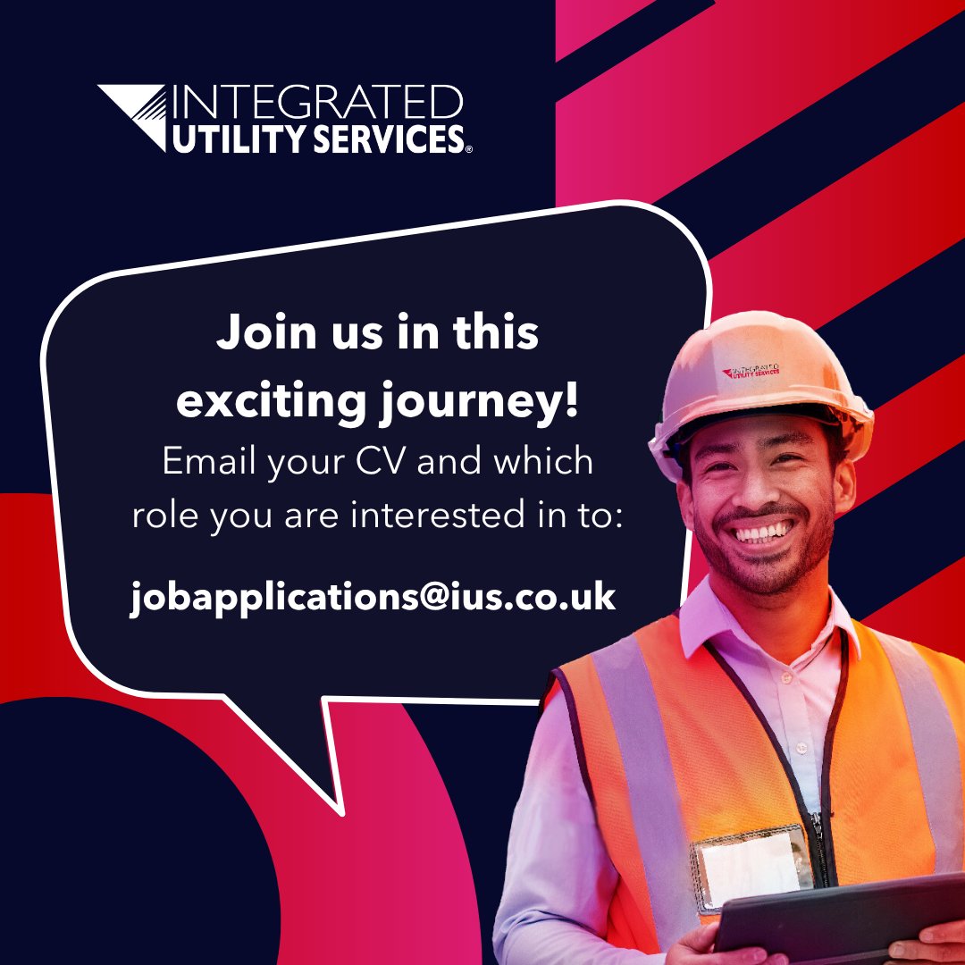 IntegratedUS's tweet image. @IntegratedUS (IUS) is growing in with more major project wins &amp;amp; framework awards under our belt! ⚡

If you&apos;re looking to be part of a forward-thinking, fast-growing #utilityprovider – this is your chance. Check our available vacancies! 👷‍♂️💡

👉 ius.co.uk/careers