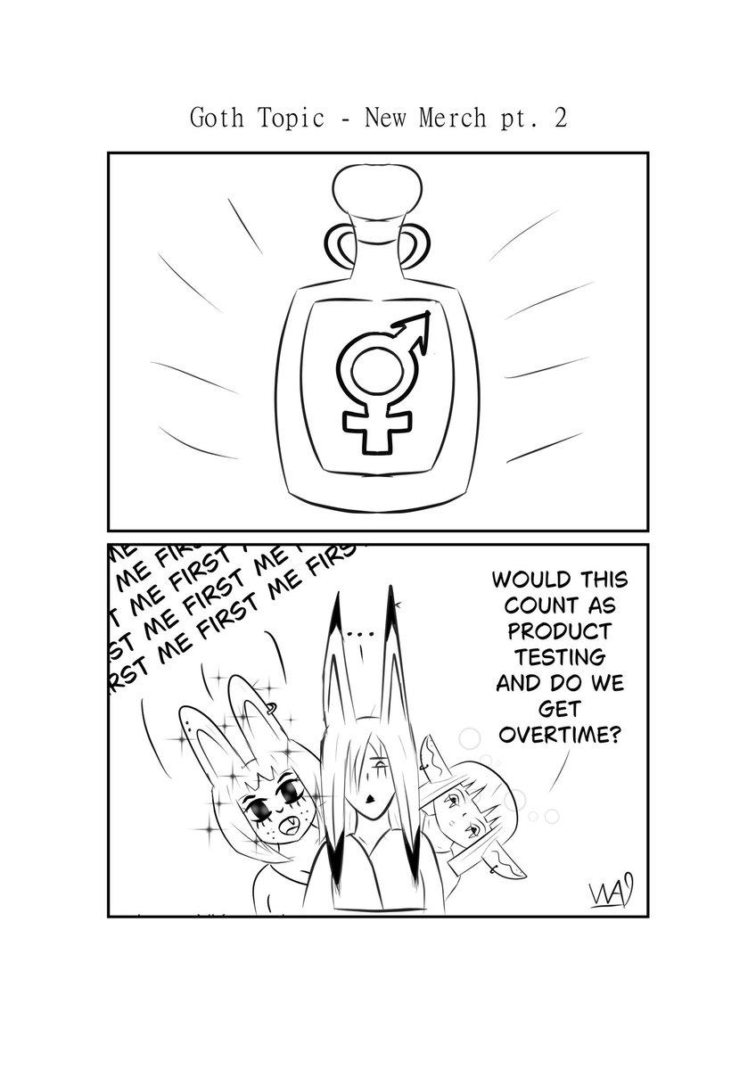 WansSketchbook's tweet photo. Goth Topic - New Merch pt 2/2
Product testing is important.
#art #digitalart #webcomic #gothtopic #artmoots https://t.co/51tghApyTn