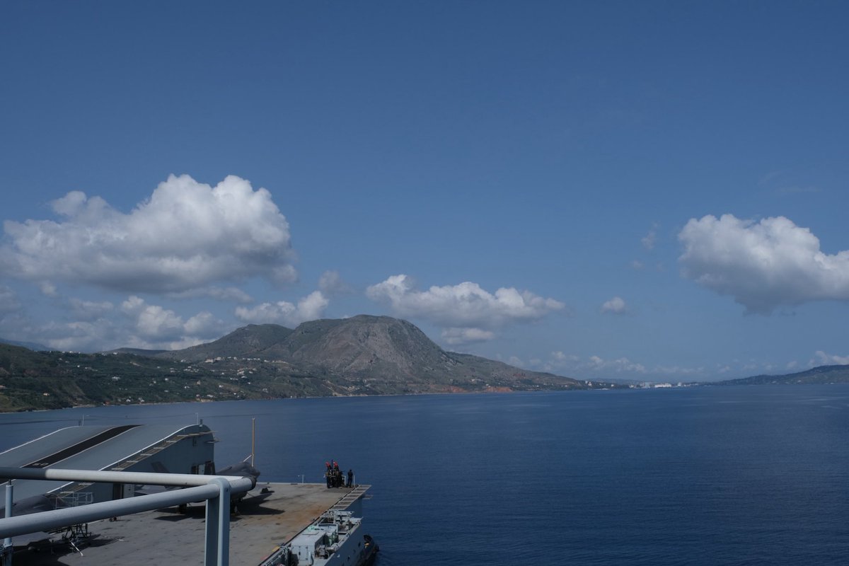 With #MedStrike completed, we have arrived into Crete for a logistics reset and a well earned run ashore.
#CSG25