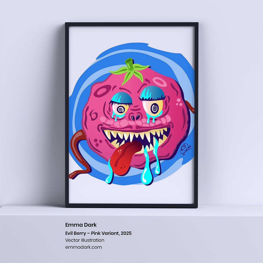 EmDarkOfficial's tweet image. 🎨 I’ve released two variants of my new vector artwork EVIL BERRY on RedBubble today! A tribute to 90s cartoons like Attack of the Killer Tomatoes and other monstrous fruits/plants in film and TV. Buy 👉 rdbl.co/3Ef2Pu6 

Copyright © Emma Dark 2025. All Rights Reserved 🎭