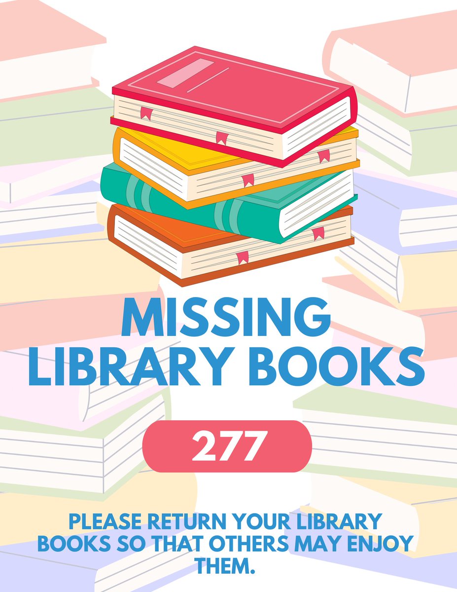 OPS Morton Middle (@ops_morton) on Twitter photo The <a href="/MMMSLibrary/">Morton Library</a> is missing 277 library books as of 9:50 on Tuesday. Parents/guardians please check with your students to ensure that they have returned their library books. Thank you! πΎπβ₯οΈ The <a href="/MMMSLibrary/">Morton Library</a> is missing 277 library books as of 9:50 on Tuesday. Parents/guardians please check with your students to ensure that they have returned their library books. Thank you! πΎπβ₯οΈ