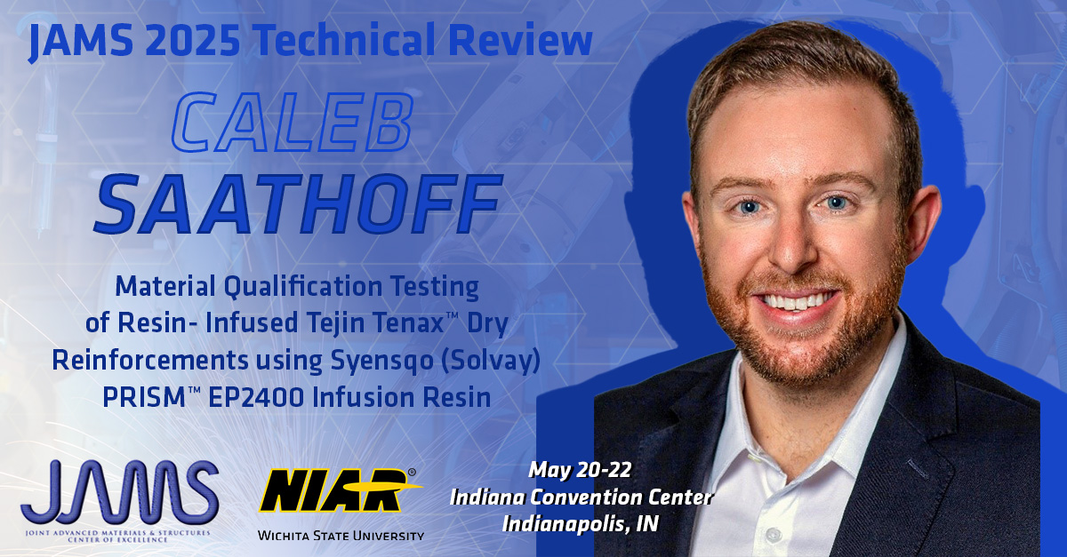 Caleb Saathoff is a senior engineering manager at NIAR, and he deals with federal and industry-funded research and development programs primarily focused on advanced composite materials and additive manufacturing. Attend his session at JAMS 2025!
wichita.edu/industry_and_d…