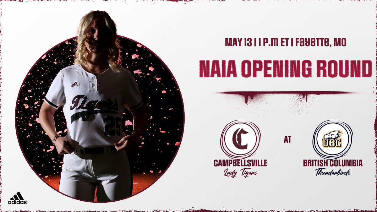 CVilleLTS's tweet image. NAIA OPENING ROUND | Win and stay in.
📍Fayette, Missouri
🆚 @ubctbirds
⏰ 1 p.m. ET
📺 tinyurl.com/37c4nuk9
📊 tinyurl.com/yc5cm9n6
#️⃣ #TigerUp
