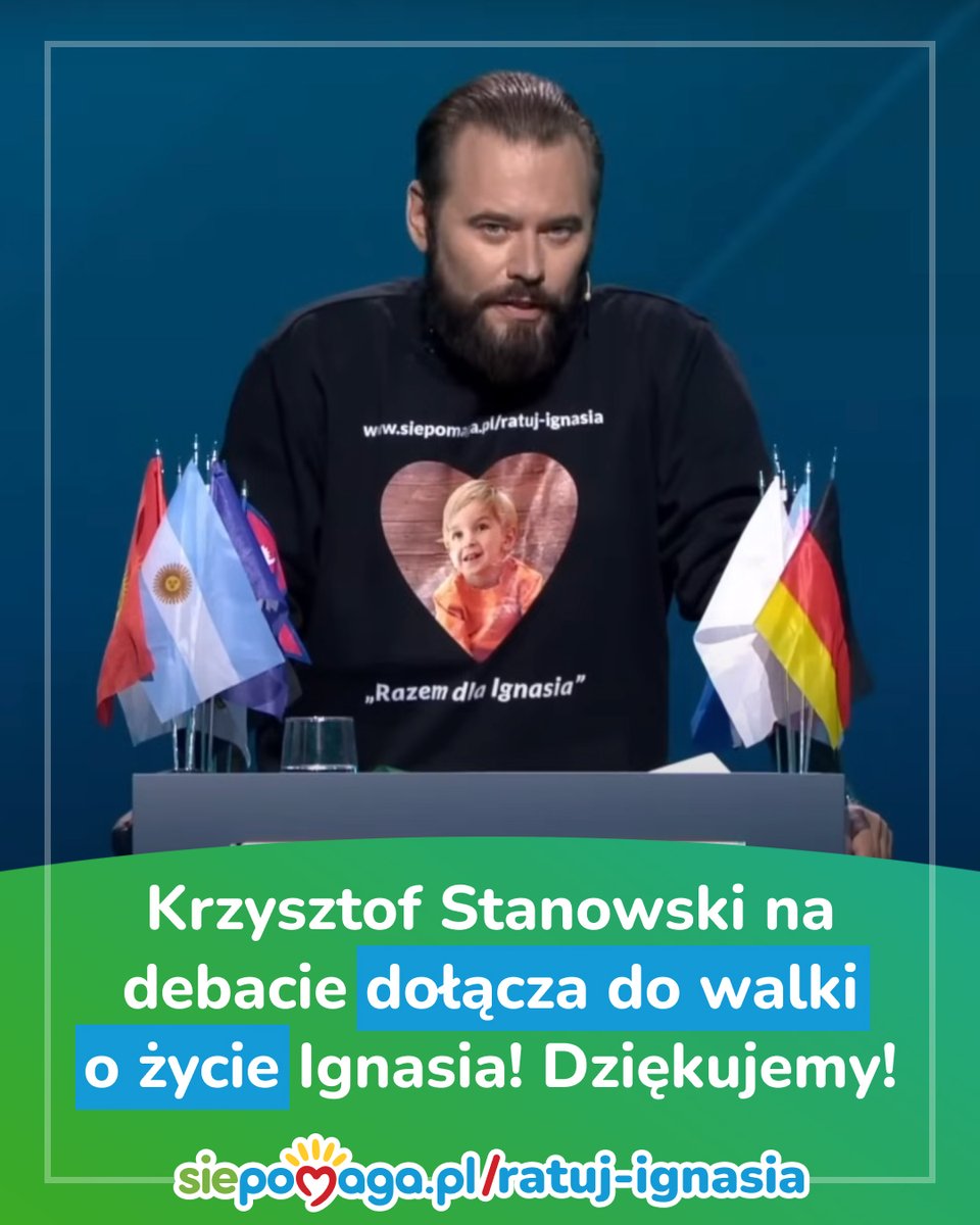 Wciąż nie możemy w to uwierzyć – na zbiórce Ignasia jest już ponad 8 milionów złotych! 💚
siepomaga.pl/ratuj-ignasia
"Brakuje nam słów, by wyrazić wdzięczność… Płaczemy ze wzruszenia. Wszystko zaczęło się na Kongresie <a href="/OficjalneZero/">OficjalneZero</a>  – to tam spotkaliśmy Pana <a href="/K_Stanowski/">Krzysztof Stanowski</a> który