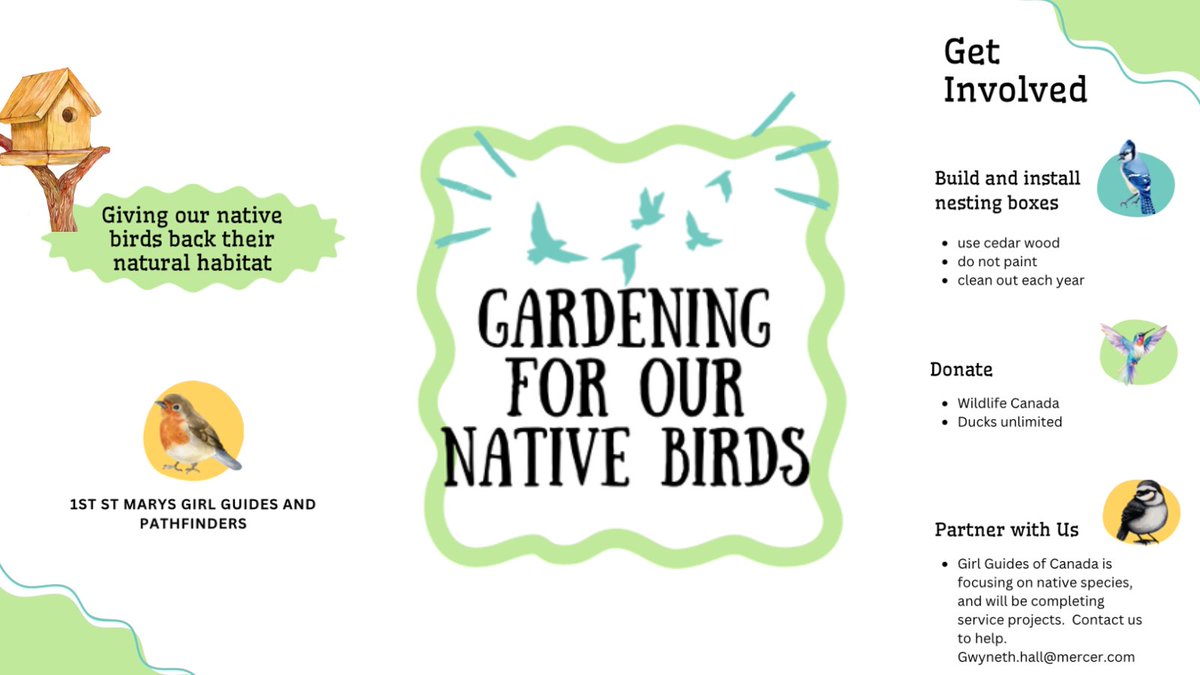 Together, we can make a difference! The St. Marys Girl Guides and Pathfinders will be completing a number of service projects in the community. 🐦
If you are interested in volunteering, donating resources or partnering, please contact Gwyneth.hall@mercer.comfor more information!