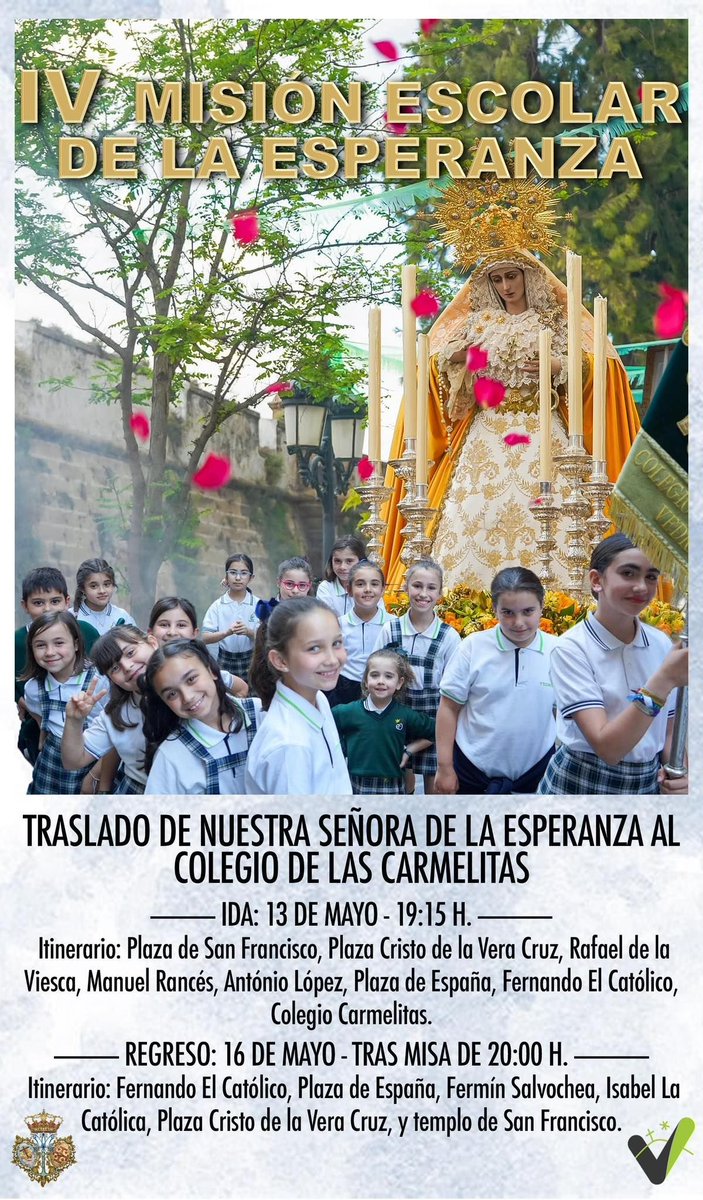 IV Misión Escolar de Nuestra Señora de la Esperanza 2025: Horarios, Itinerarios y Detalles en Cádiz