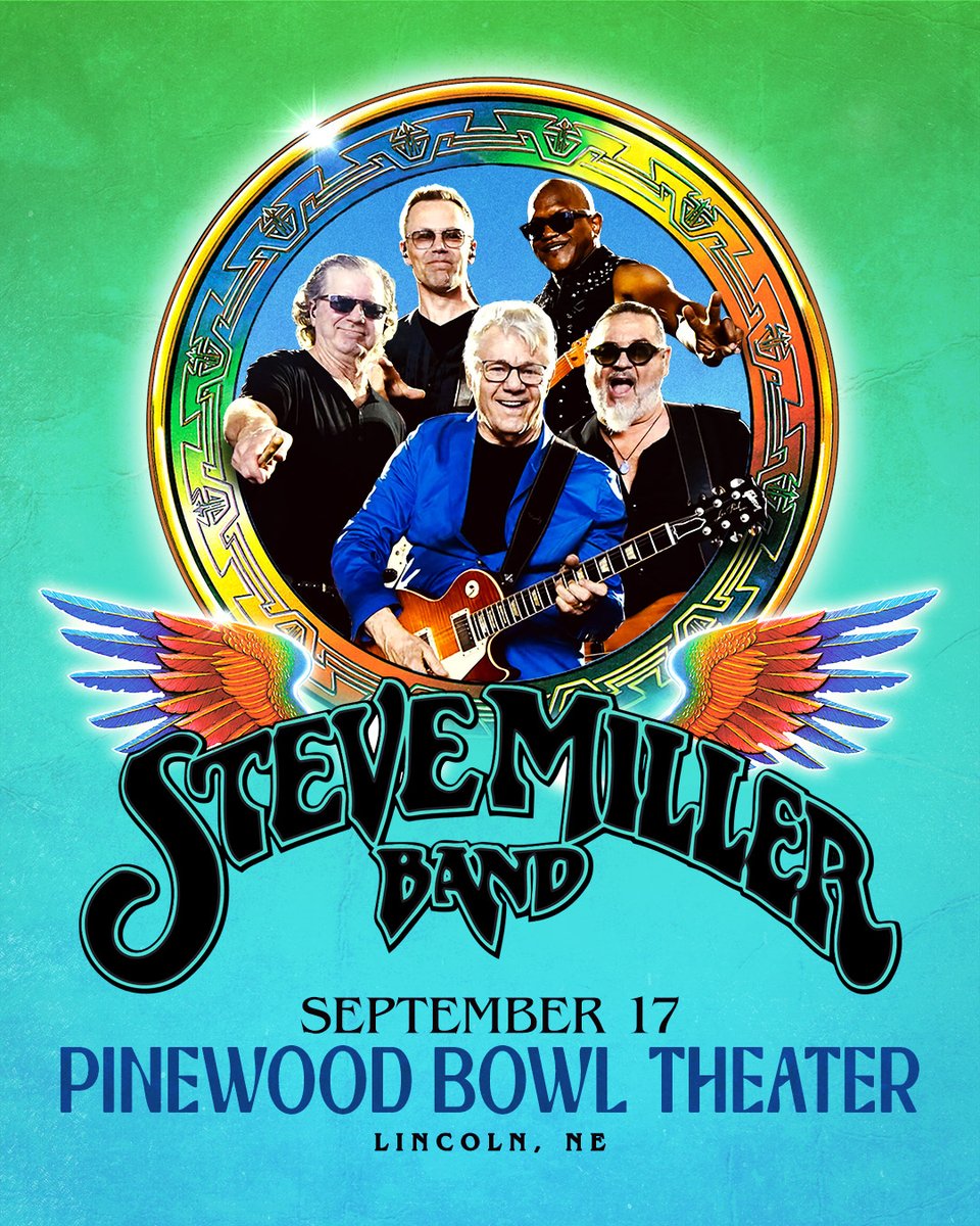 JUST ANNOUNCED: Steve Miller Band at Pinewood Bowl Theater September 17. dub.sh/smb25pwbtix

🎫 Presale tickets 5.15 @ 10AM
🎫 General on sale 5.16 @ 10AM

Please note: Mobile ticket delivery only. The Pinnacle Bank Arena ticket office is open Tuesdays &amp; Thursdays 11AM-6PM.