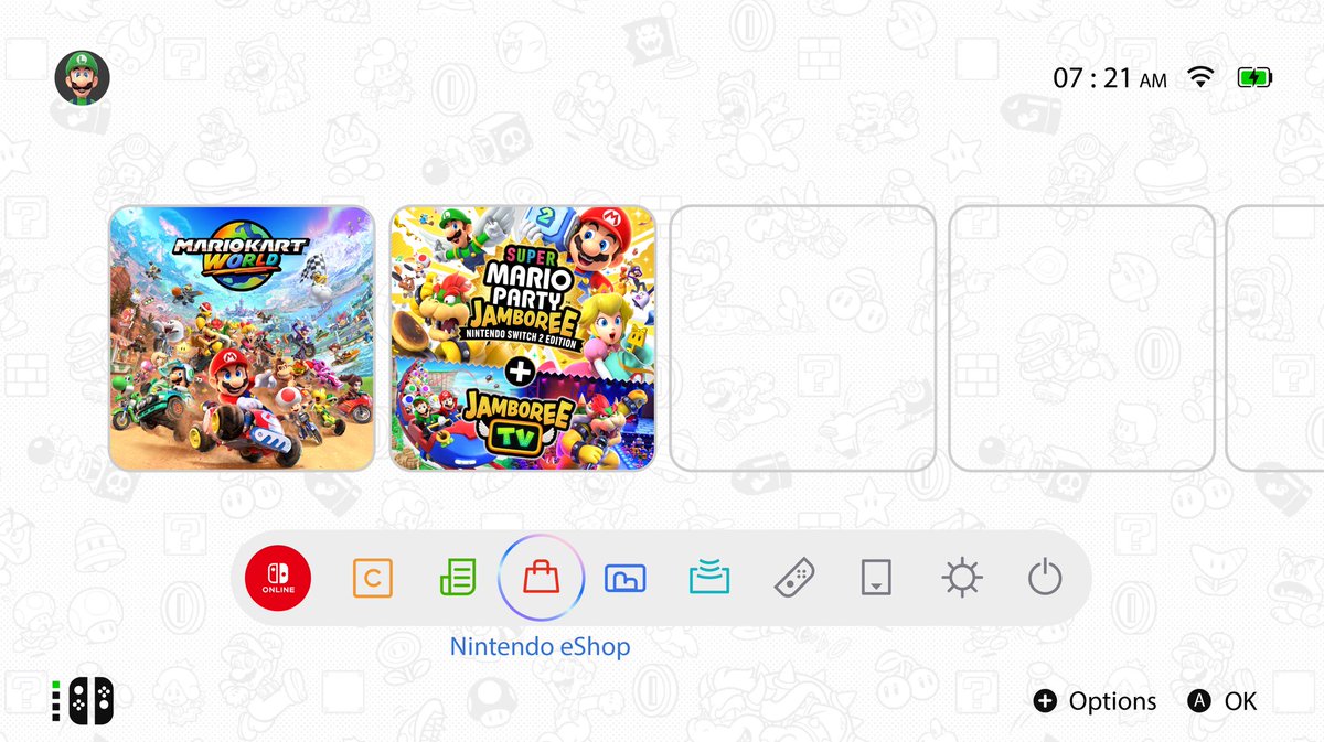 gustygardns's tweet photo. made these last night for what i'd want the switch 2 to look like if it had themes. i feel like just a simple wallpaper would do tbh https://t.co/W84JYXSMNO