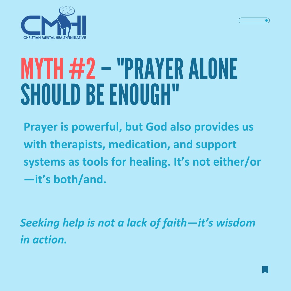 CMHIconnect's tweet photo. It’s time to break the stigma with truth and compassion.
3 Myths About Christians & Mental Health (Debunked!)
.
.
.
#FaithAndMentalHealth #BreakTheStigma #ChristianMentalHealth #CMHI #FaithOverStigma #MentalHealthAwareness #JesusAndTherapy #ChurchAndHealing #YouAreNotAlone https://t.co/oWPV781MqG