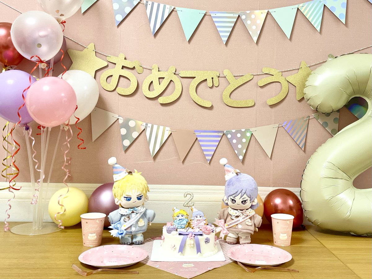 rose_sakurai's tweet image. ぬいちゃん👼🏻
私のおうちに来て2年が経つね🤗
いつも一緒に居てくれてありがとう‼️
パーティーは楽しかったかな?
💜ケーキすごくかわいい〜!
❤とても美味しかった
💜いつもありがとう♪
❤これからもよろしくね
#小隊長のぬい活 #おめでとう