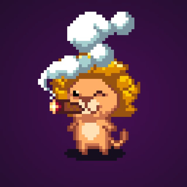 PixeLionsDAO's tweet image. Thanks to Mother of Bots @iamswiftwol and our artist @keekNOMICS, you can bluntify and #ROAR20-ify your #pixeLions in our Telegram chat.
Experiment, change up your pfp... all are welcome!