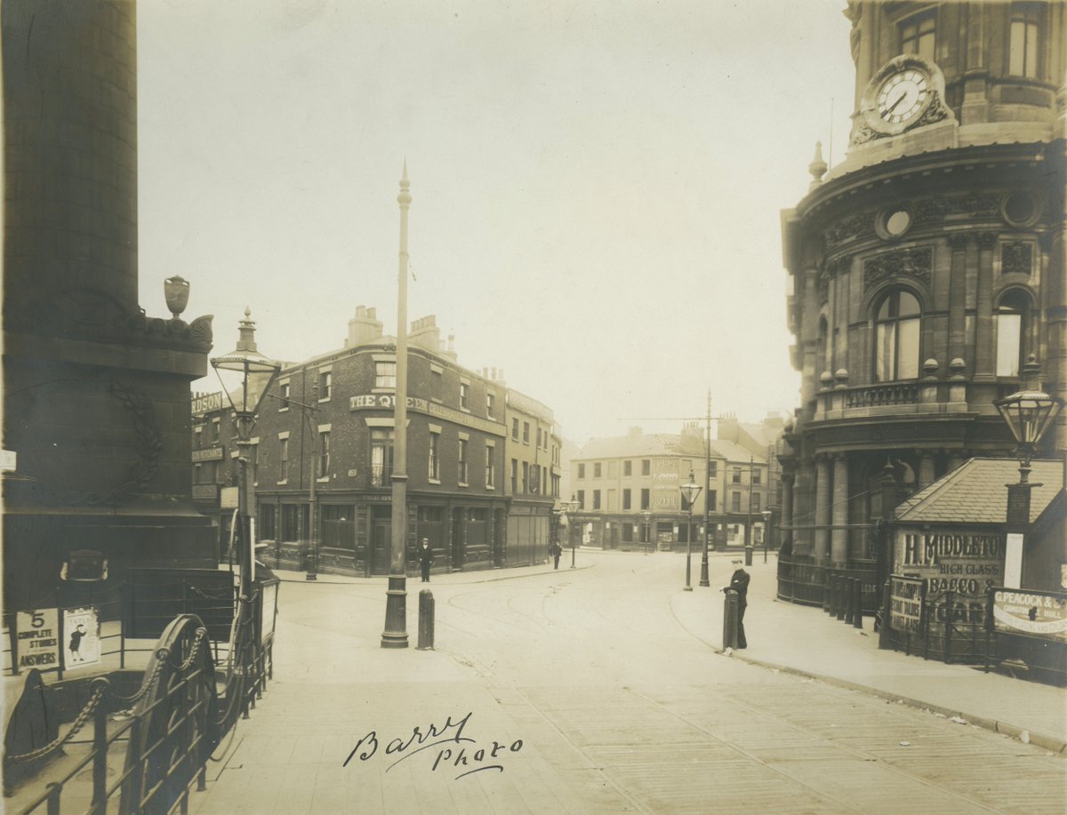 Taken in 1899, this image shows the former Docks Offices already with a good coating of Victorian grime.

The Wilberforce Monument rises up on the left of the picture.