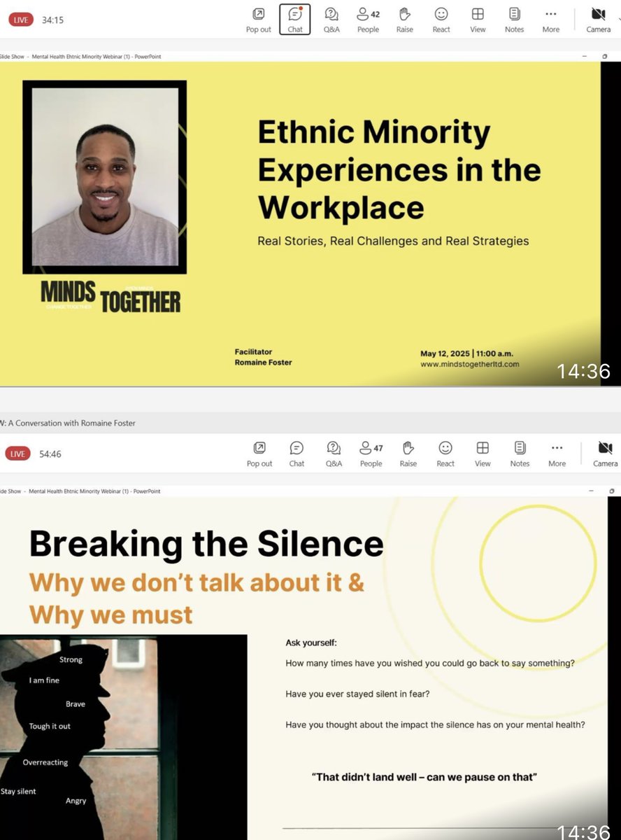 #BAPA - BAPA organised a webinar as part of Mental Health Awareness Week - we have collaborated with R.Foster . Romaine is an incredible individual who has a wealth of experience including working with the Football Association (FA). What a fantastic turn out! Thank you all 👏