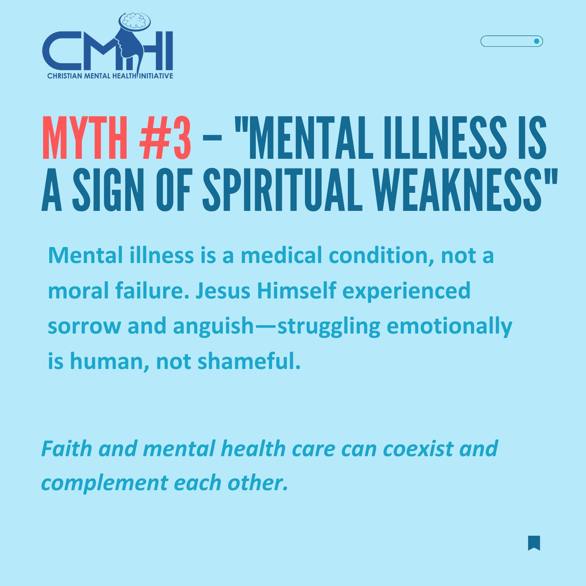 CMHIconnect's tweet photo. It’s time to break the stigma with truth and compassion.
3 Myths About Christians & Mental Health (Debunked!)
.
.
.
#FaithAndMentalHealth #BreakTheStigma #ChristianMentalHealth #CMHI #FaithOverStigma #MentalHealthAwareness #JesusAndTherapy #ChurchAndHealing #YouAreNotAlone https://t.co/oWPV781MqG